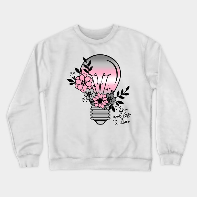 Demigirl Light Bulb with Flowers Crewneck Sweatshirt by Fusti